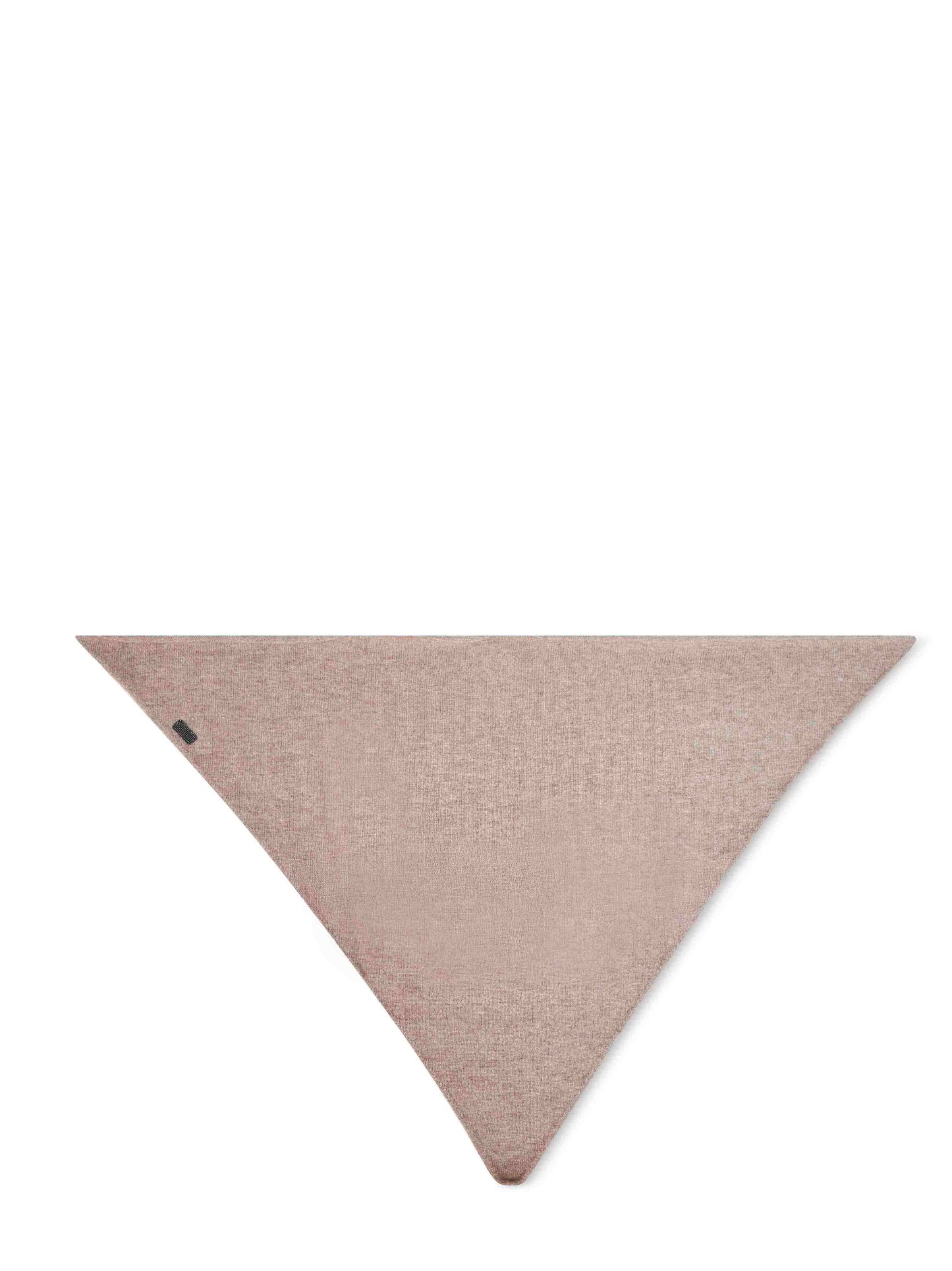 Beige cashmere scarf with monili