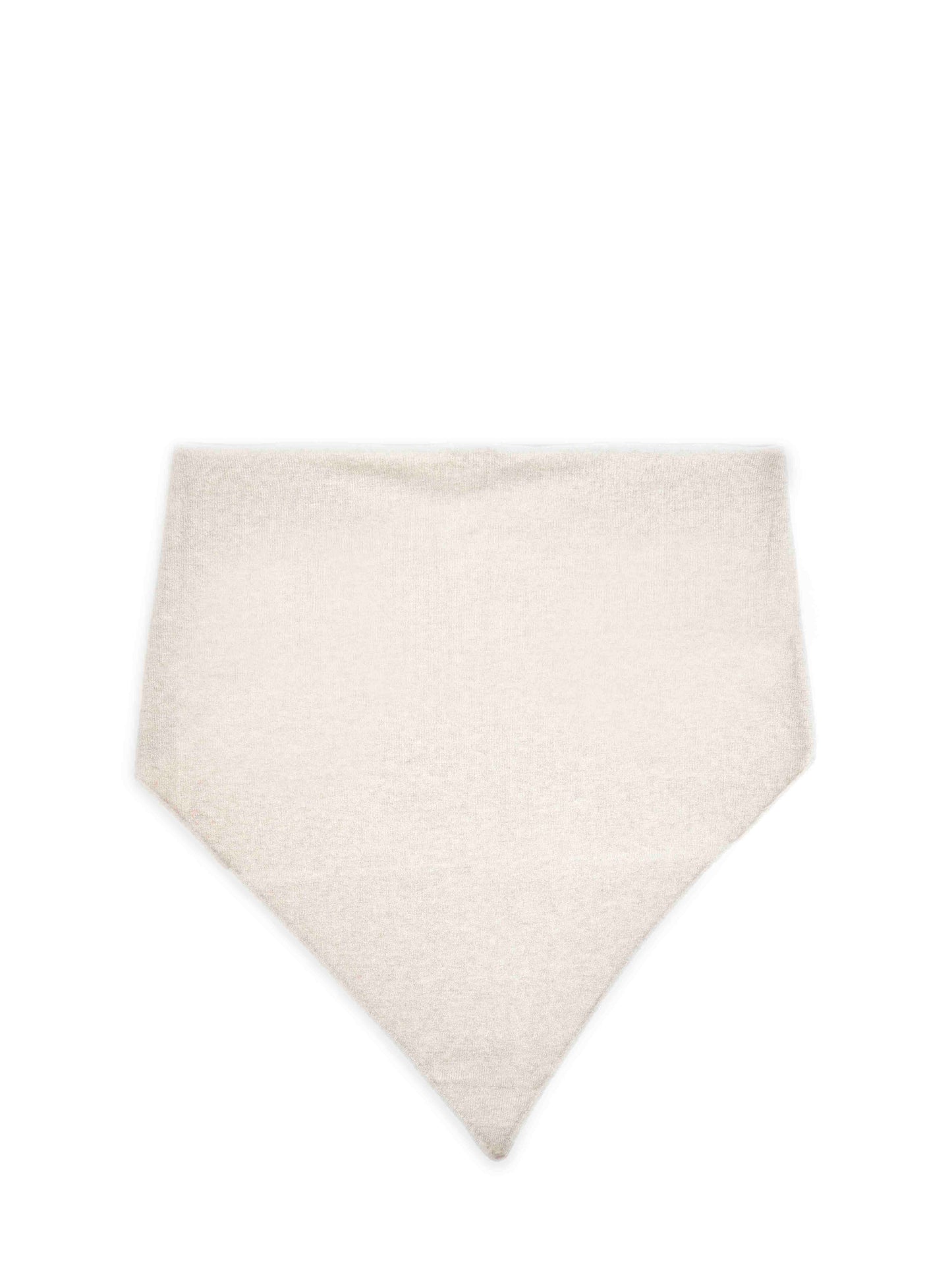 Beige cashmere large scarf with monili