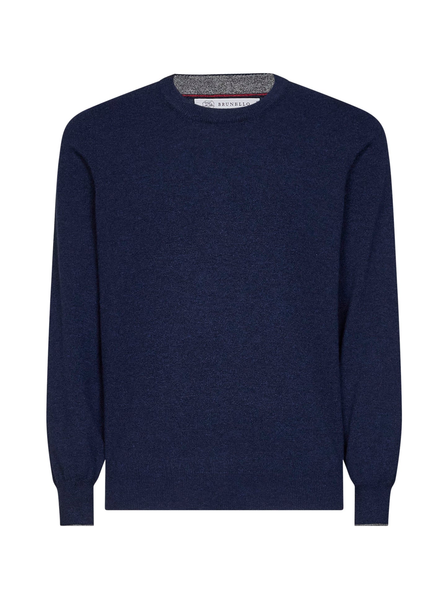 Navy blue cashmere crewneck sweater