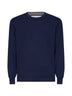 Navy blue cashmere crewneck sweater