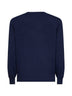 Navy blue cashmere crewneck sweater
