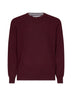 Burgundy cashmere crewneck sweater