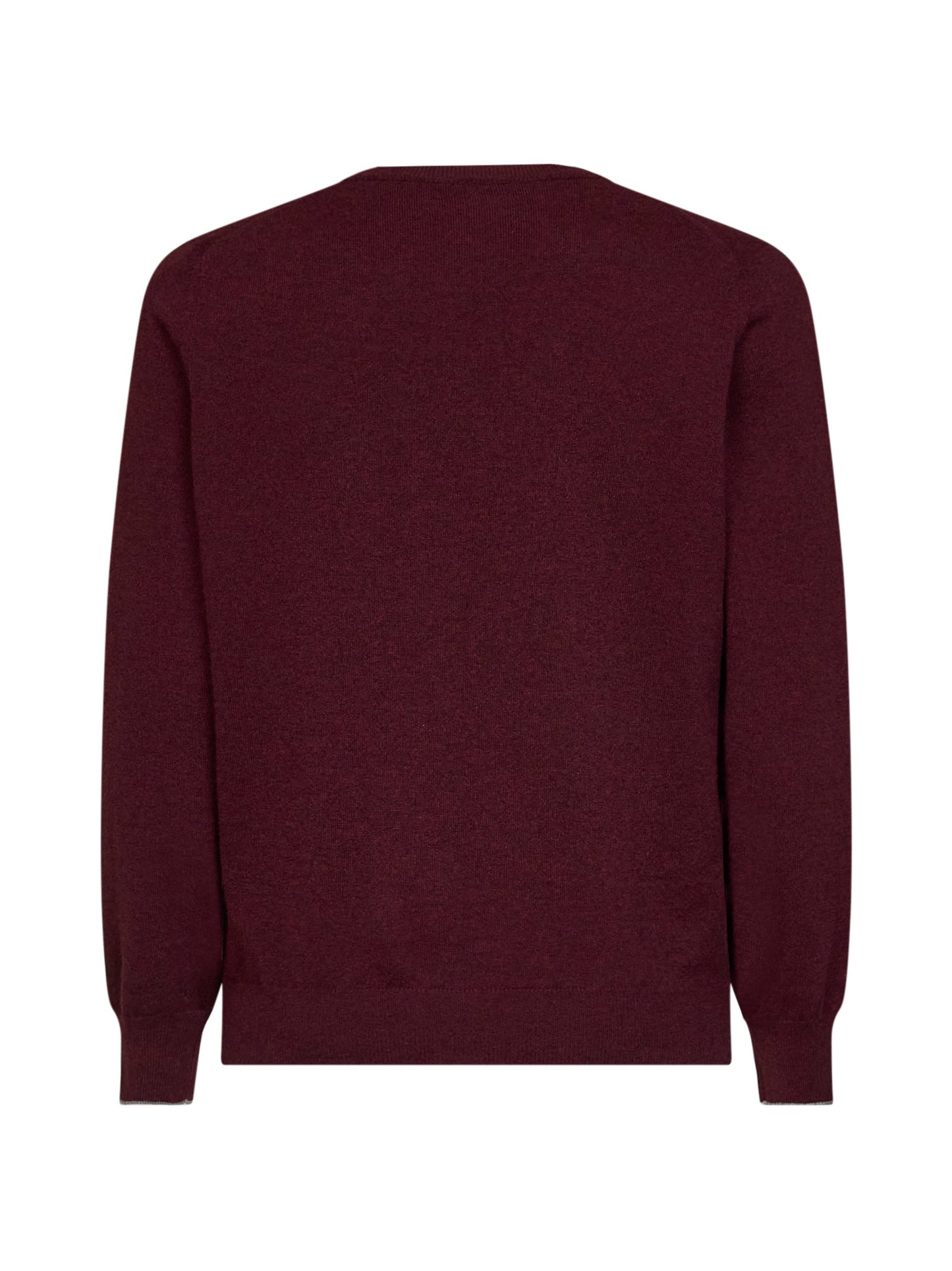 Burgundy cashmere crewneck sweater