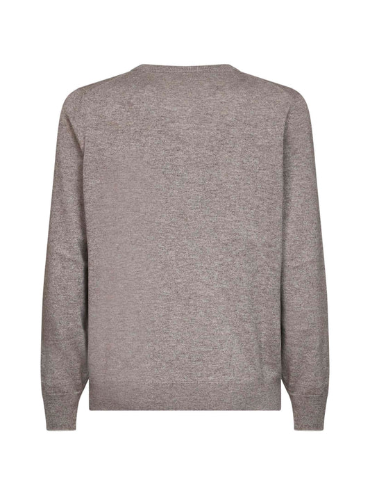 Maglia girocollo in cashmere roccia
