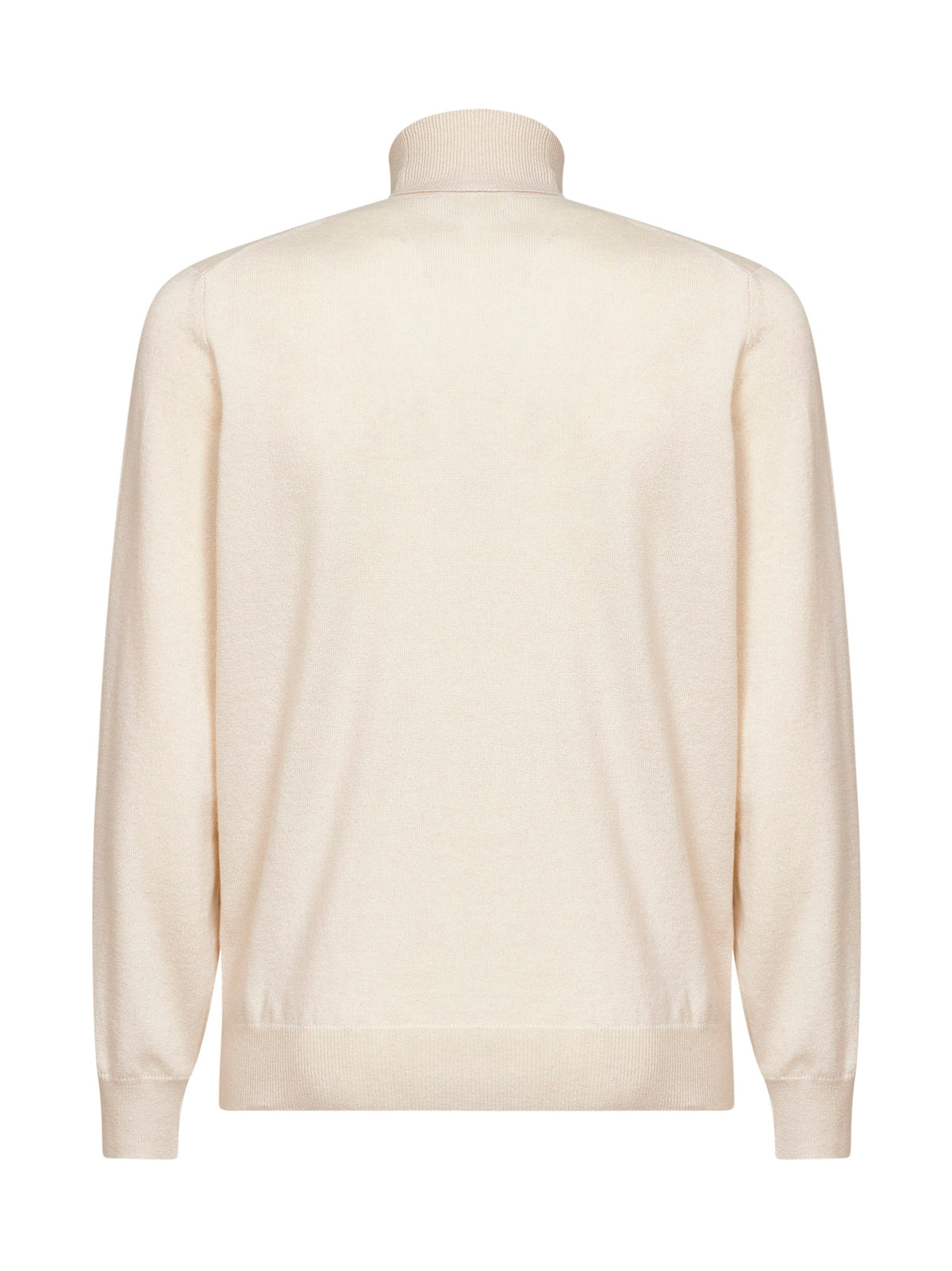 Maglia collo alto in cashmere burro