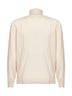 Maglia collo alto in cashmere burro
