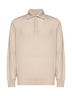 Champagne cashmere knit polo shirt