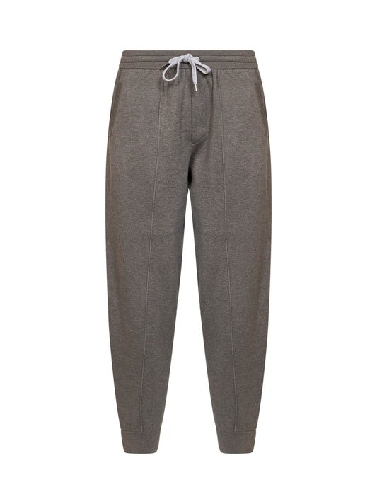 Military cashmere double-knit sweatpants