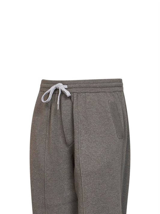 Military cashmere double-knit sweatpants