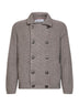 Cardigan Marina in cashmere mezza costa inglese marrone chiaro