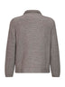 Cardigan Marina in cashmere mezza costa inglese marrone chiaro