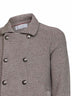 Cardigan Marina in cashmere mezza costa inglese marrone chiaro
