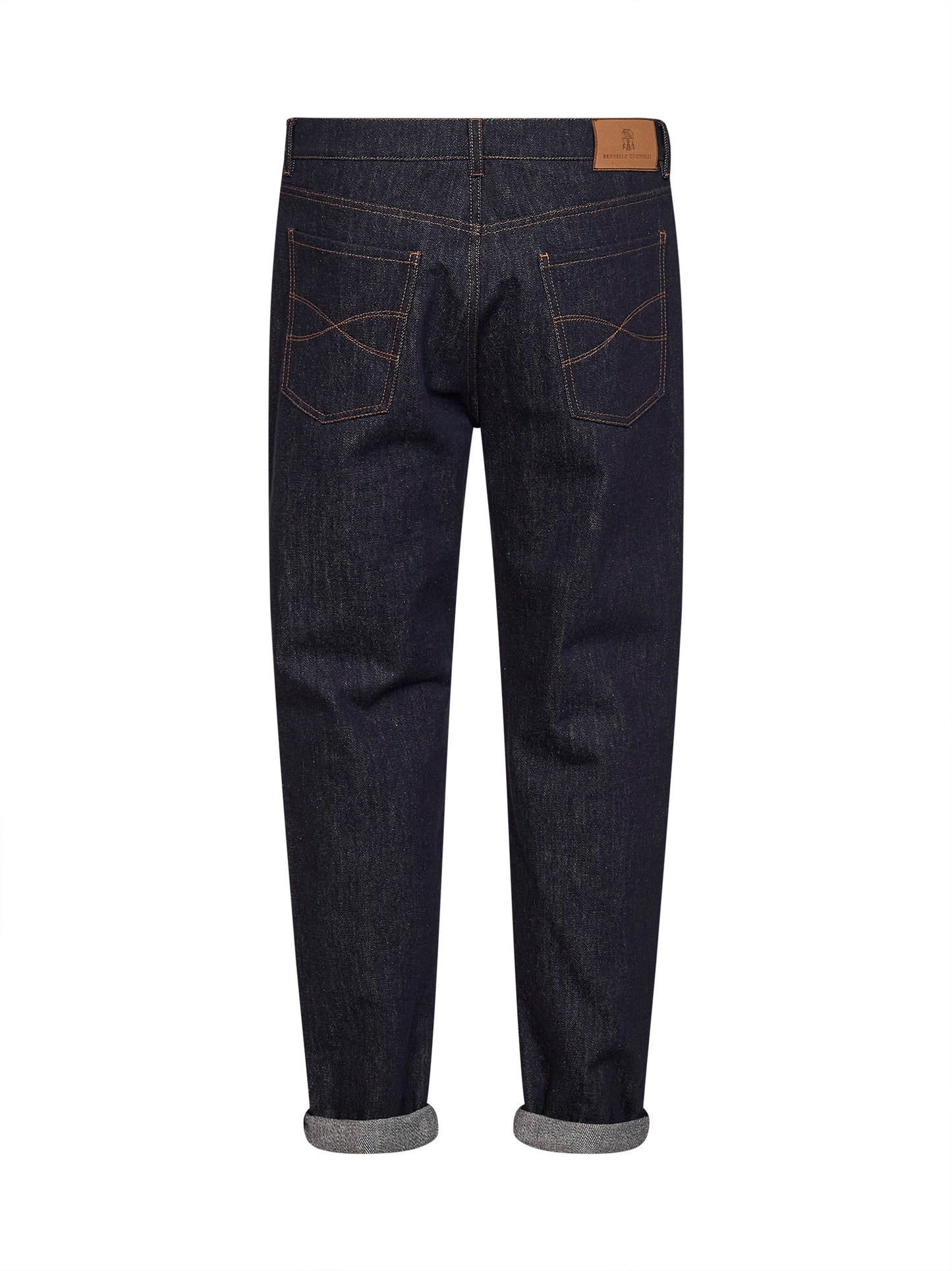 Blue cotton denim iconic fit jeans