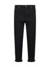 Black garment-dyed lightweight comfort denim iconic fit jeans
