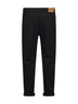 Black garment-dyed lightweight comfort denim iconic fit jeans