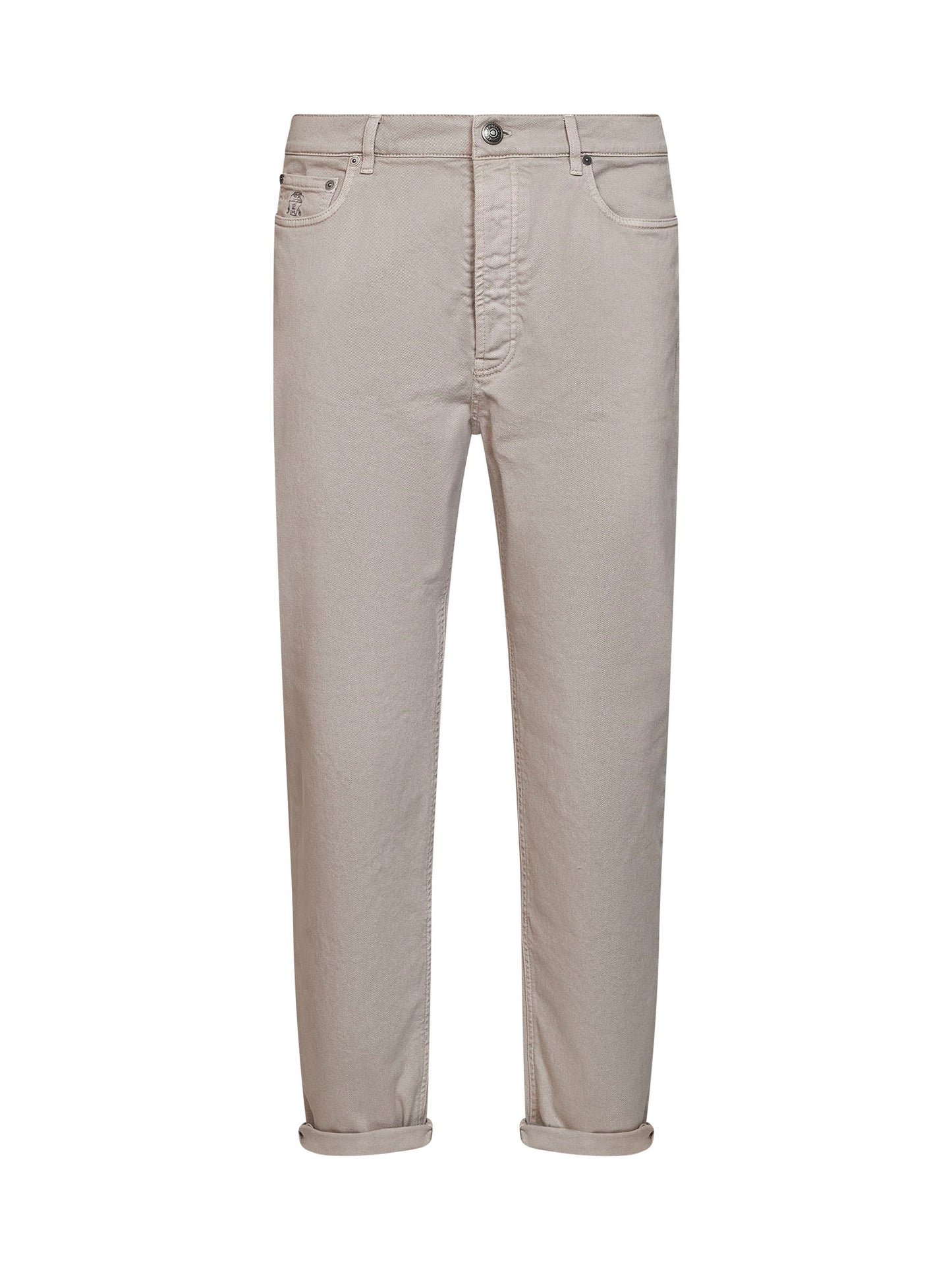 Marble grey garment-dyed lightweight comfort denim iconic fit jeans