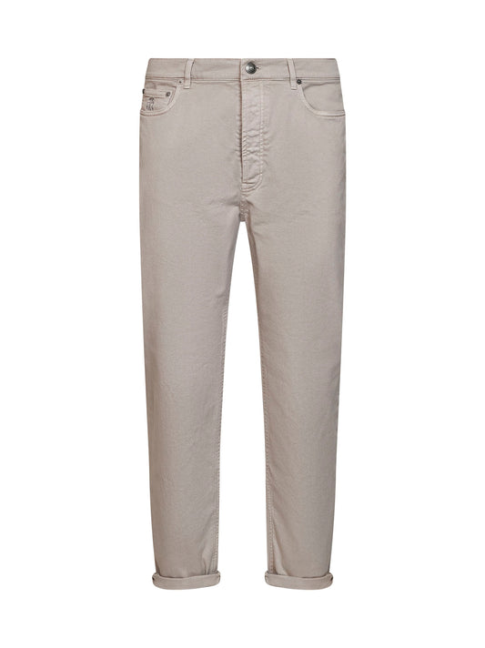 Jeans iconic fit in denim leggero comfort tinto capo grigio marmo