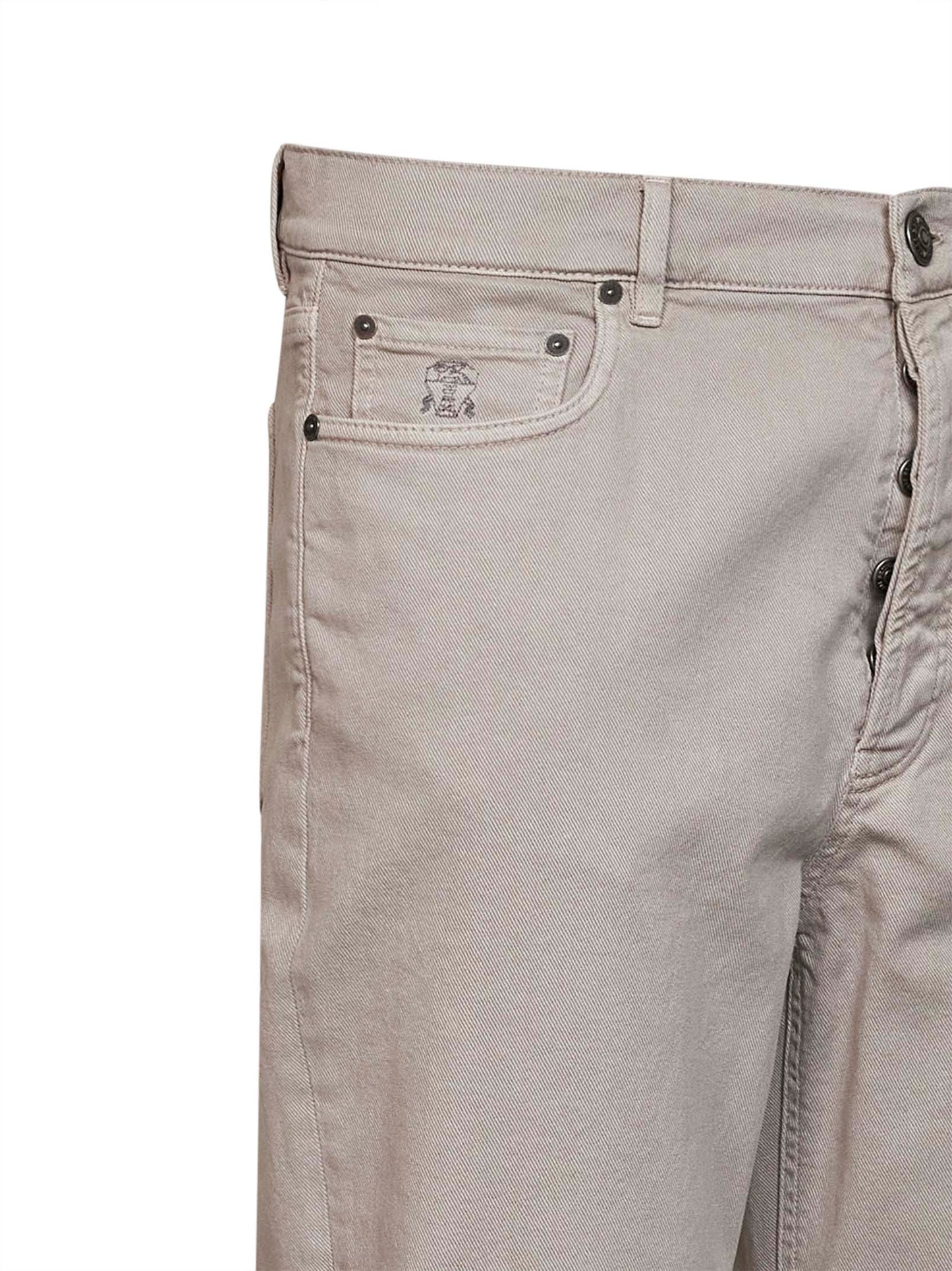 Marble grey garment-dyed lightweight comfort denim iconic fit jeans