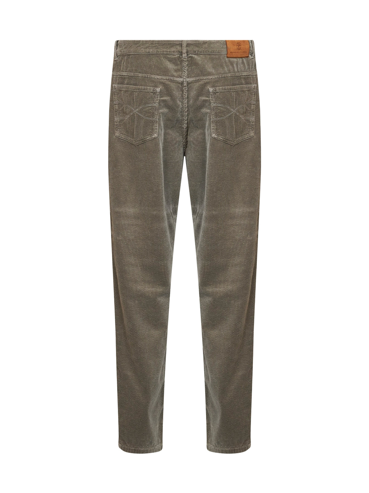 Mud garment-dyed cotton corduroy trousers