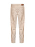 Sand garment-dyed cotton corduroy trousers<BR/>