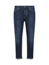 Dark blue comfort cotton denim leisure fit jeans