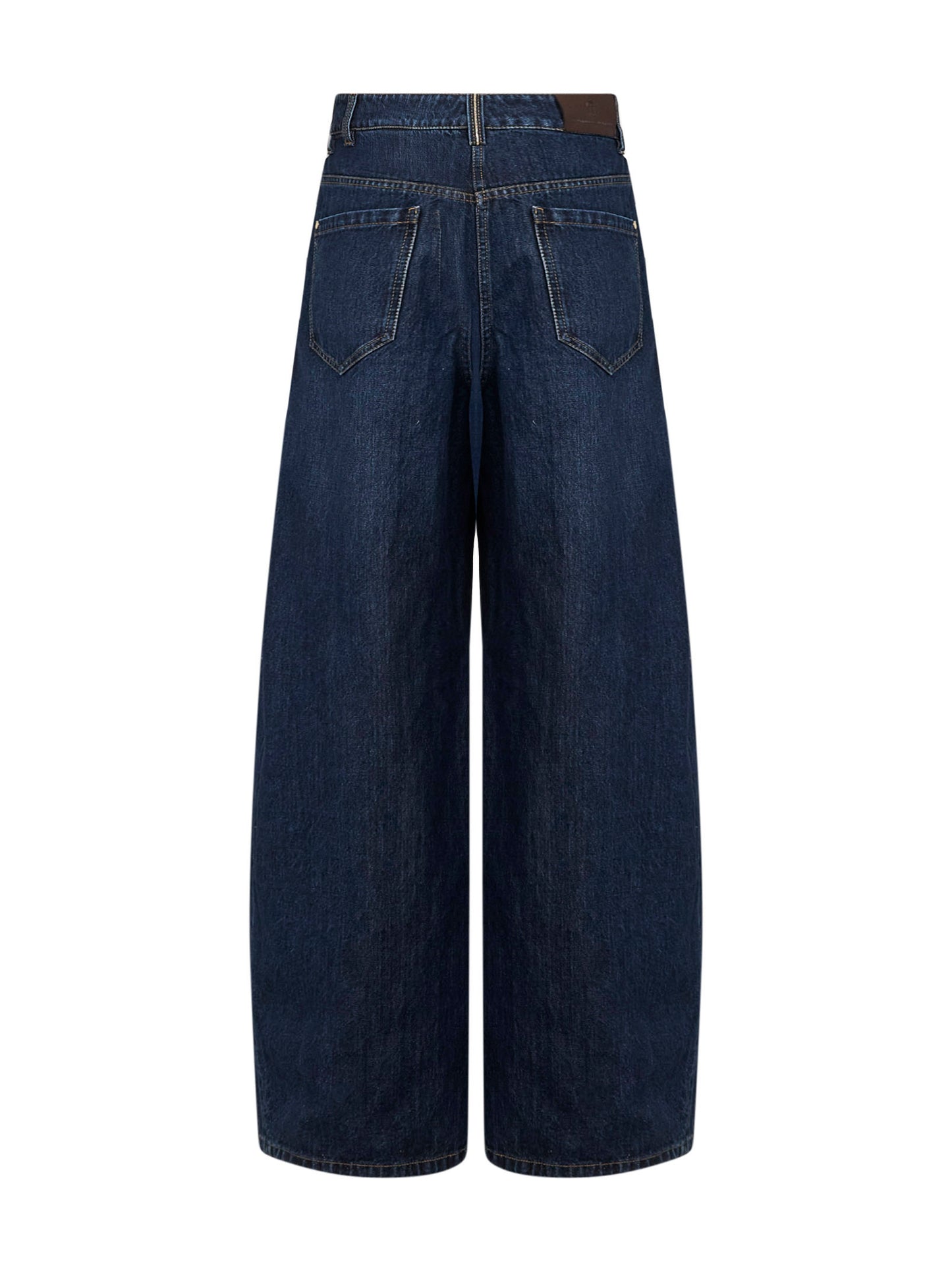 Blue Authentic denim Wide jeans with monili