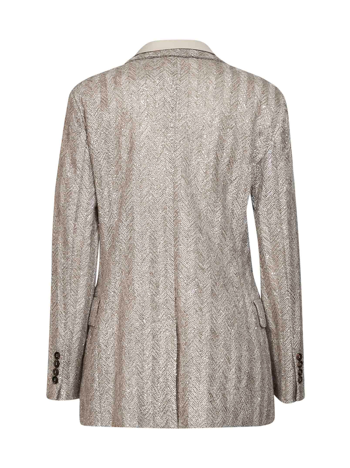 Rope Dazzling Chevron embroidery double-breasted jacket