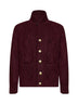 Cardigan in cashmere Piuma a treccia bordeaux