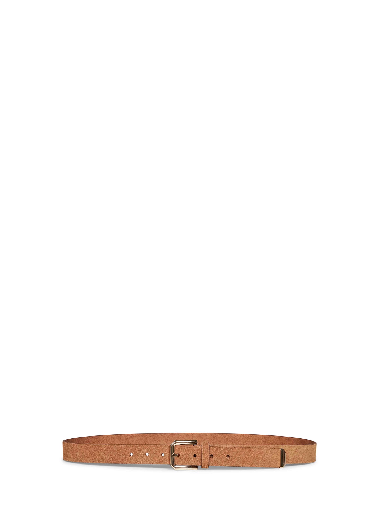 Light brown reversed leather belt
