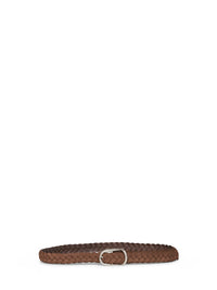 Dark brown suede woven belt