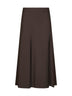 Dark chocolate twill Flute skirt