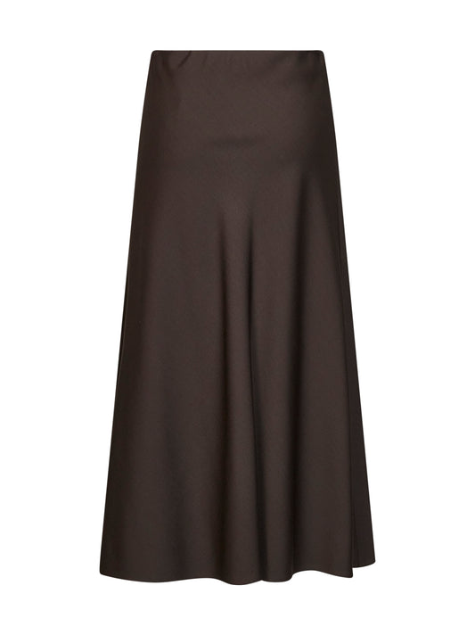 Dark chocolate twill Flute skirt
