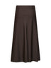 Dark chocolate twill Flute skirt