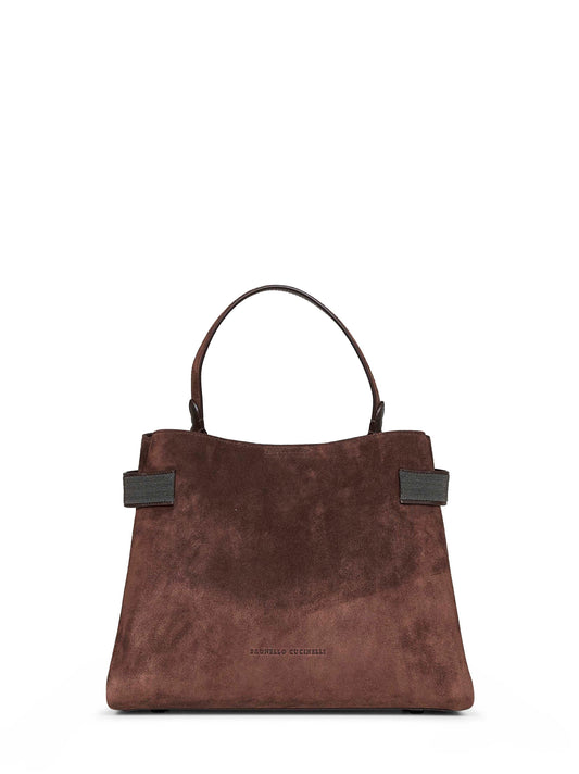 Espresso Essence top-handle bag with Precious Bands