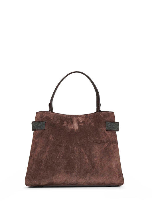 Espresso Essence top-handle bag with Precious Bands
