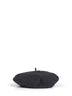 Black stone wool beret with Precious Detail