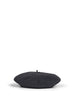 Black stone wool beret with Precious Detail