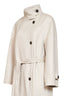 Ivory double-breasted cashmere coat