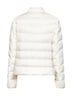 Piumino in nylon opaco idrorepellente latte con logo