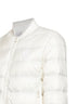 Piumino in nylon opaco idrorepellente latte con logo