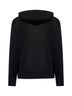 Black interlock zip-up hoodie