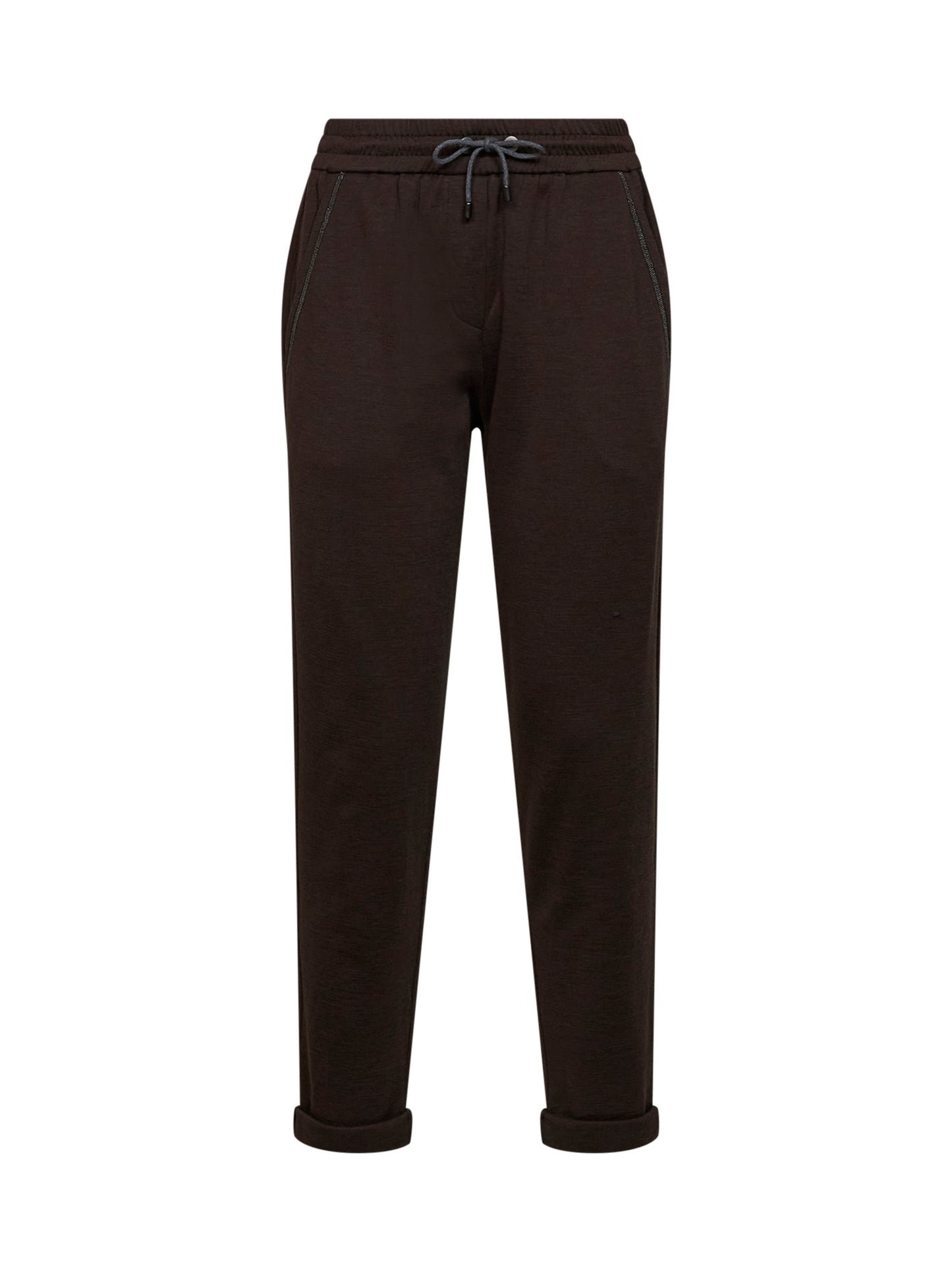 Pantaloni marroni con Shiny Pocket Detail