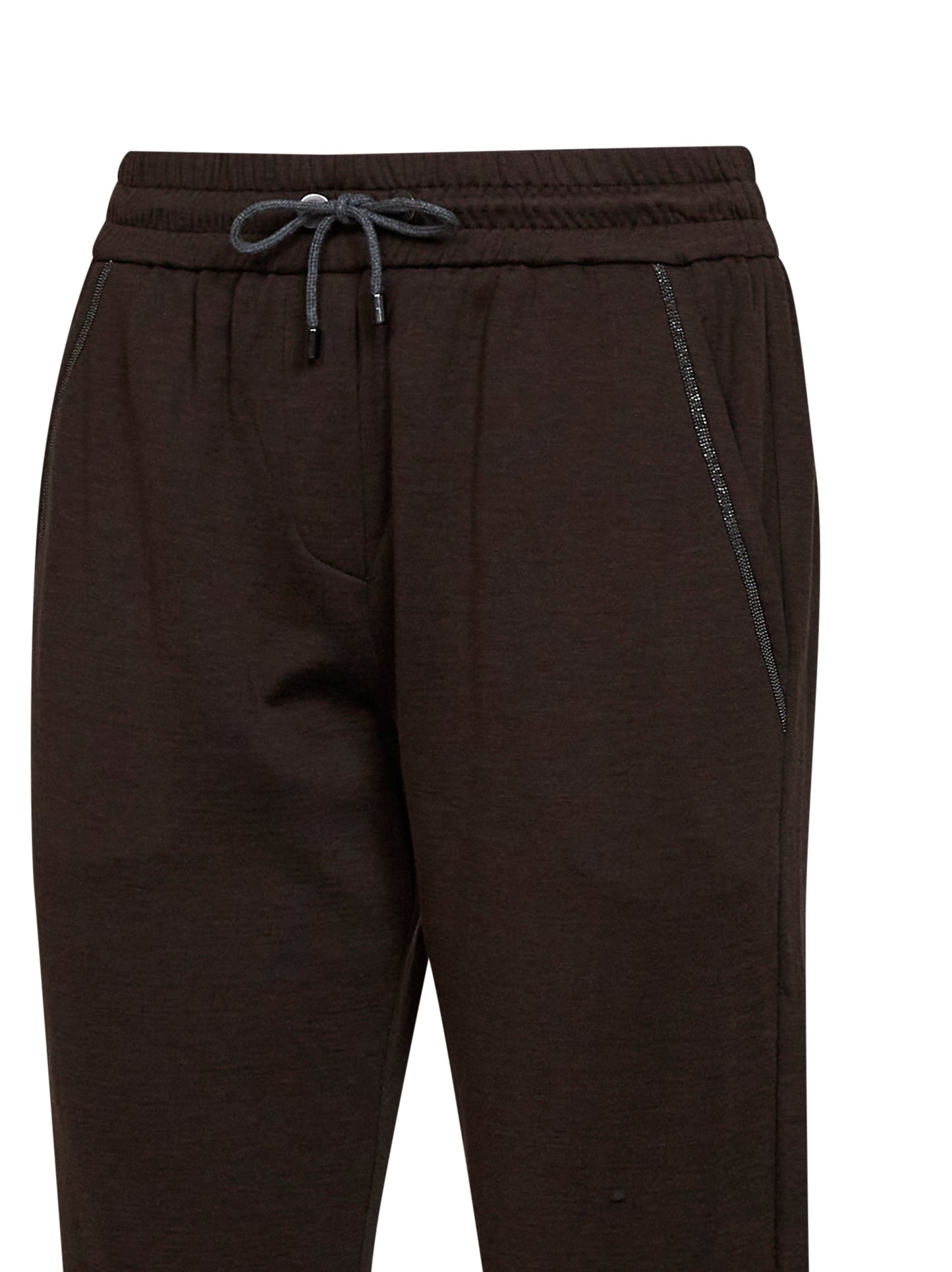 Pantaloni marroni con Shiny Pocket Detail