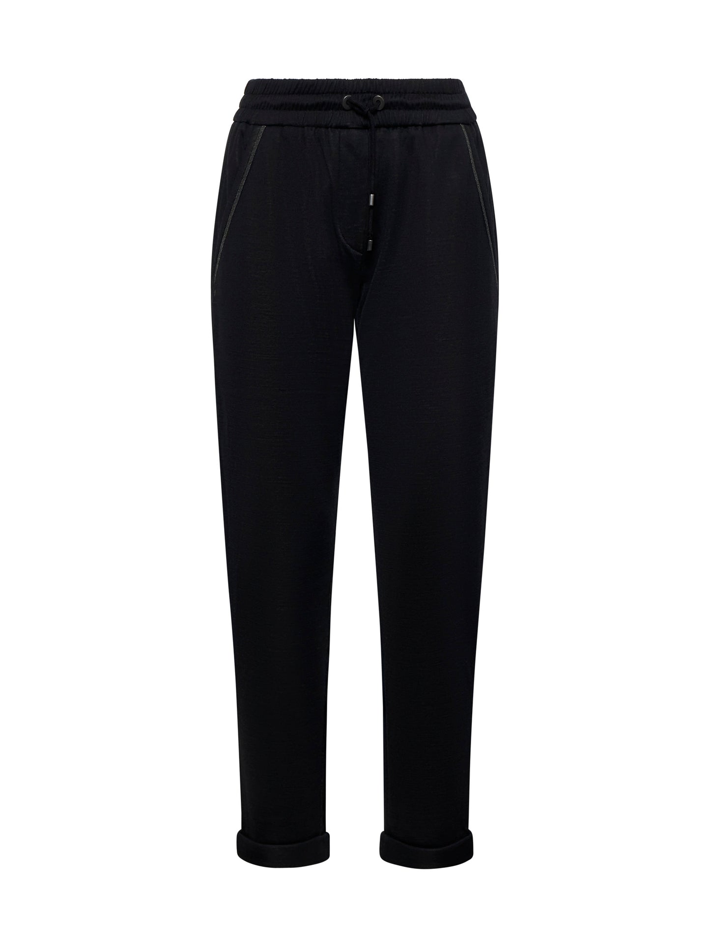 Pantalone jogging in cotone e seta