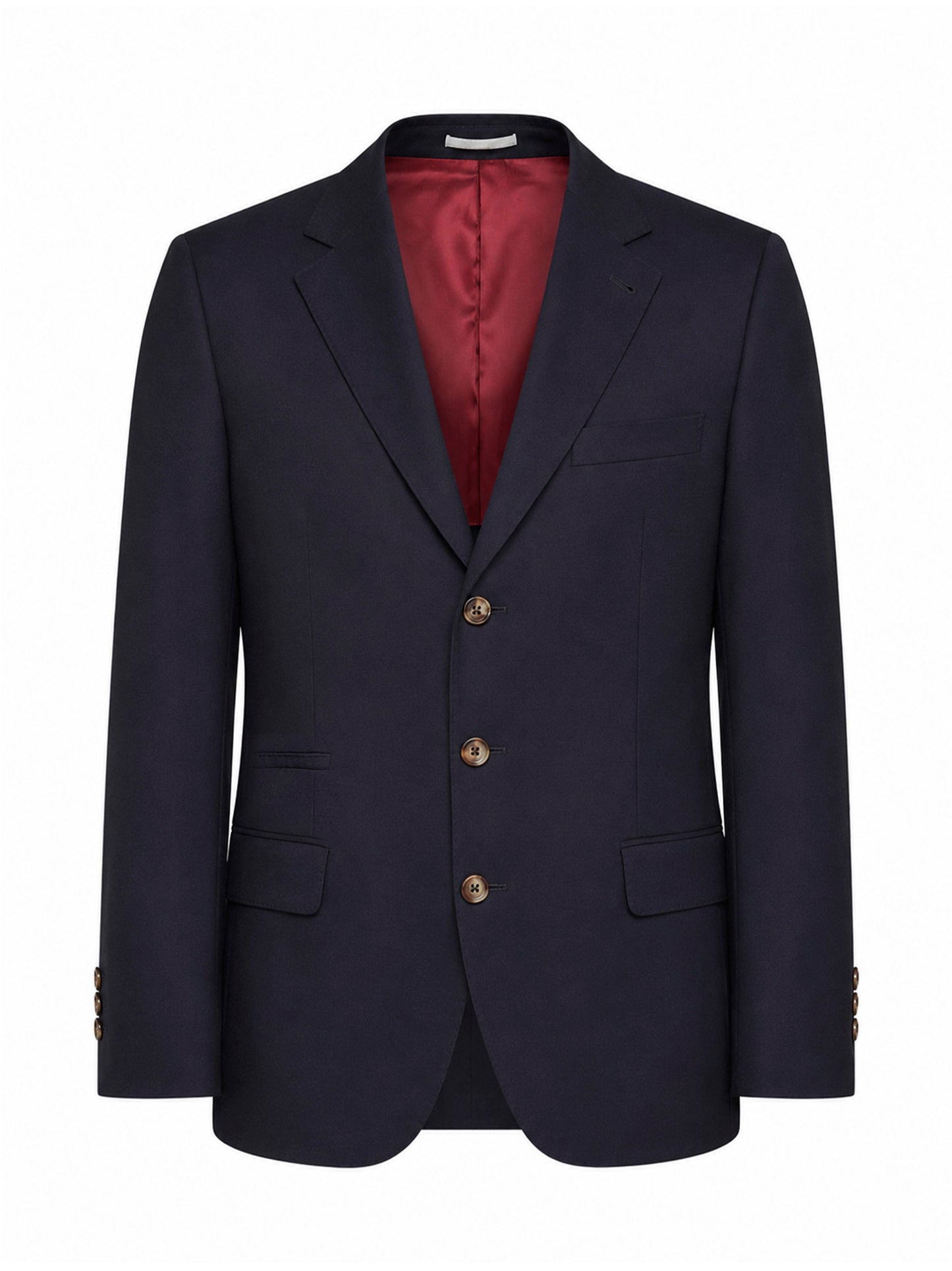Blue virgin wool flannel deconstructed blazer