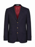 Blue virgin wool flannel deconstructed blazer