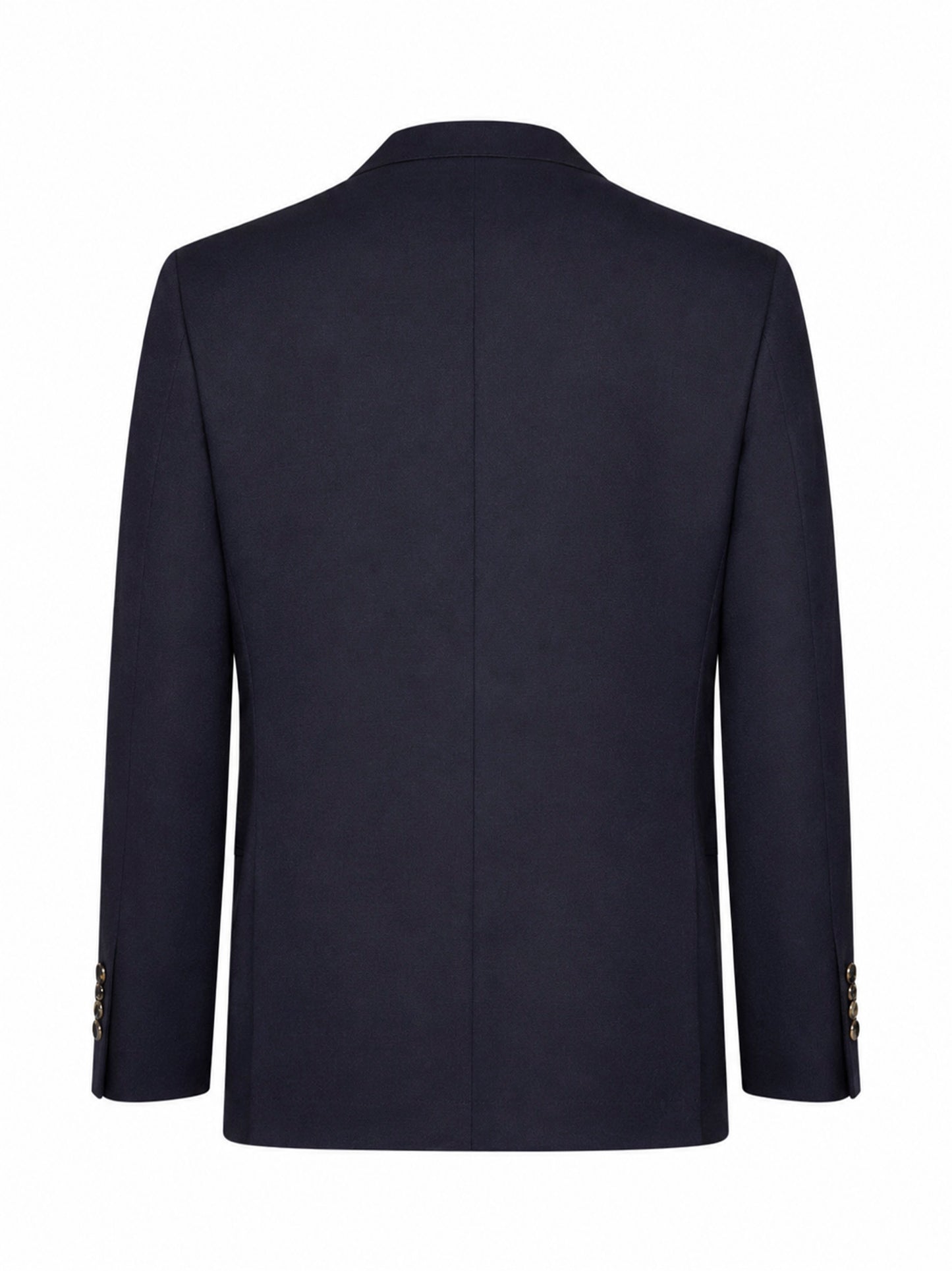 Blue virgin wool flannel deconstructed blazer