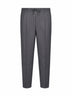 Medium grey virgin wool drawstring trousers
