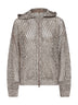 Rope silk and linen net knit Dazzling Chiné cardigan