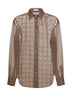 Rope silk georgette embroidered shirt